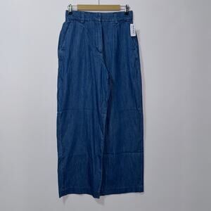 Old navy blue Extra High-Waisted Super Wide-Leg Trouser Pants women’s size 4